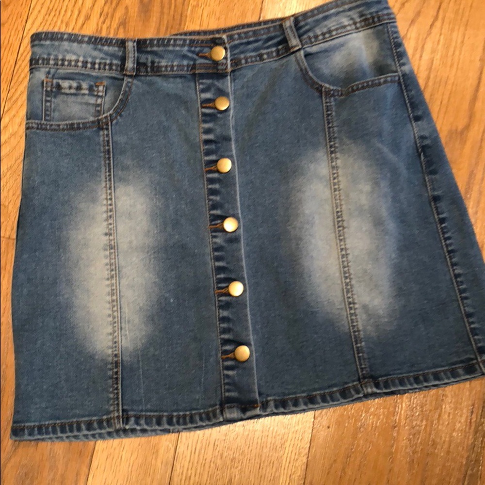 ⭐️🆕[Chigle] A-line Mini Denim Skirt
